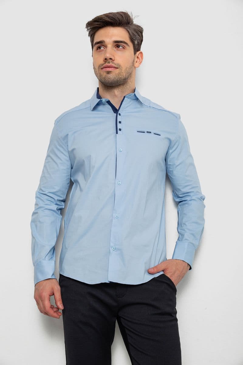 Сорочка чоловіча, колір блакитний, 214R7086 - зображення 1
