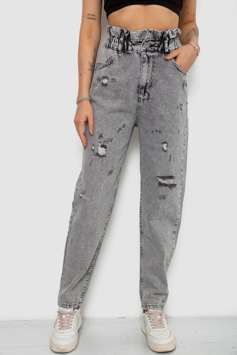 Джинси жіночі Mom-fit, колір сірий, 244R1601S20-LZ - зображення 1