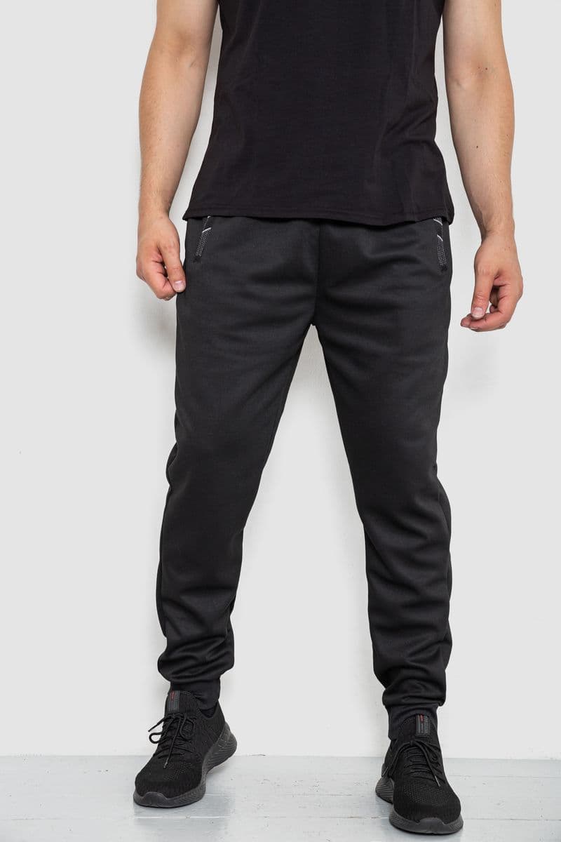 Спорт штани чоловічі, колір чорний, 244R41622 - зображення 1