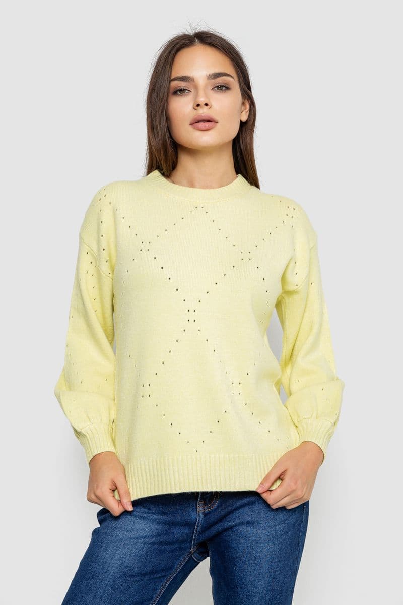 Светр жіночий, колір світло-салатовий, 244R2026-8 - зображення 1