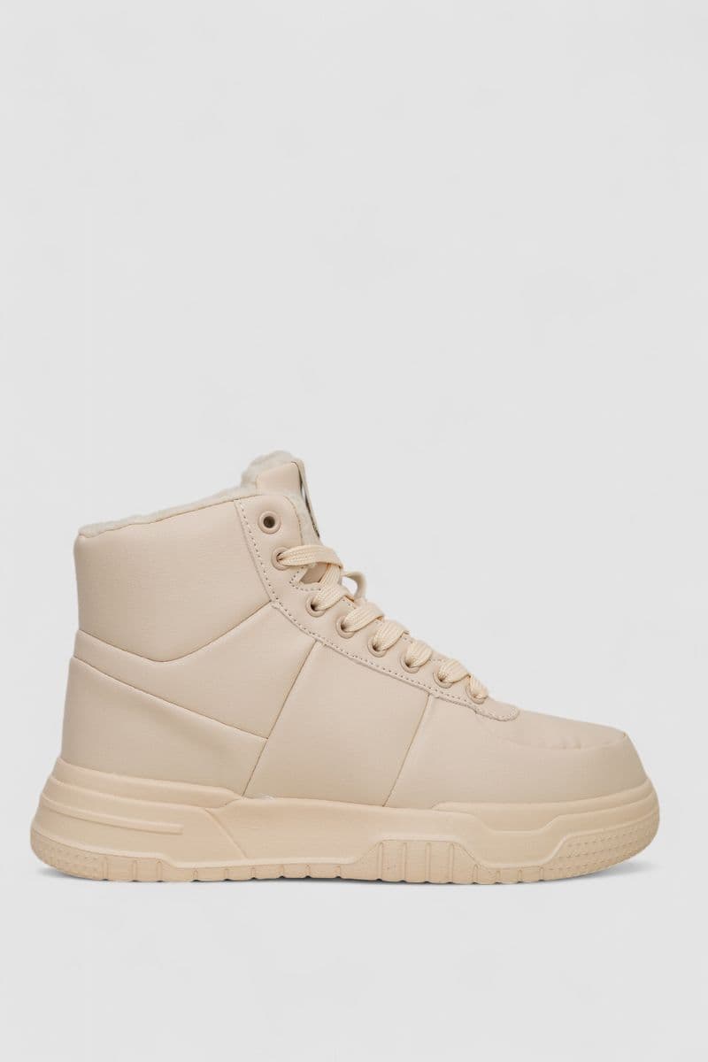 Кросівки жіночі зимові на хутрі, колір бежевий, 248RCX701 - зображення 1