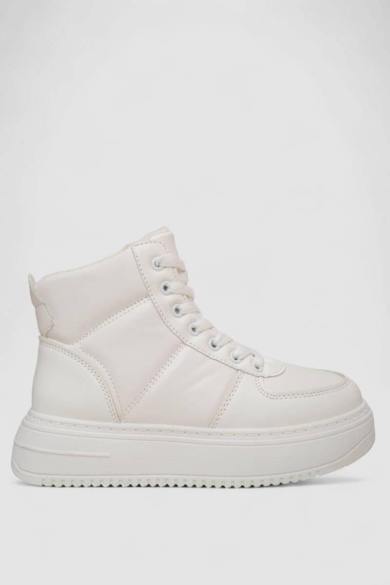 Кросівки жіночі зимові на хутрі, колір білий, 248RK06 - зображення 1