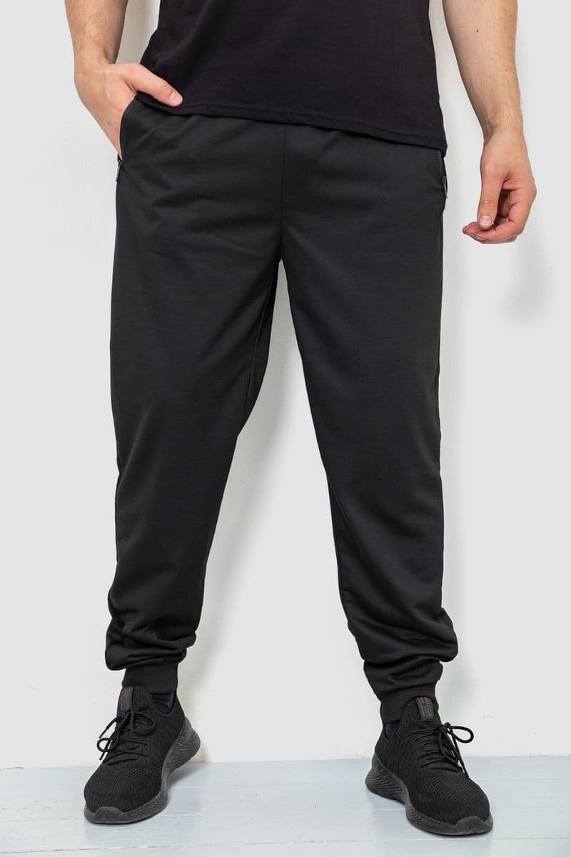 Спортивні штани чоловічі, колір чорний, 244R4779 - зображення 1