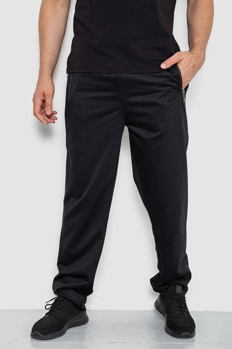 Спортивні штани чоловічі, колір чорний, 244R4932 - зображення 1