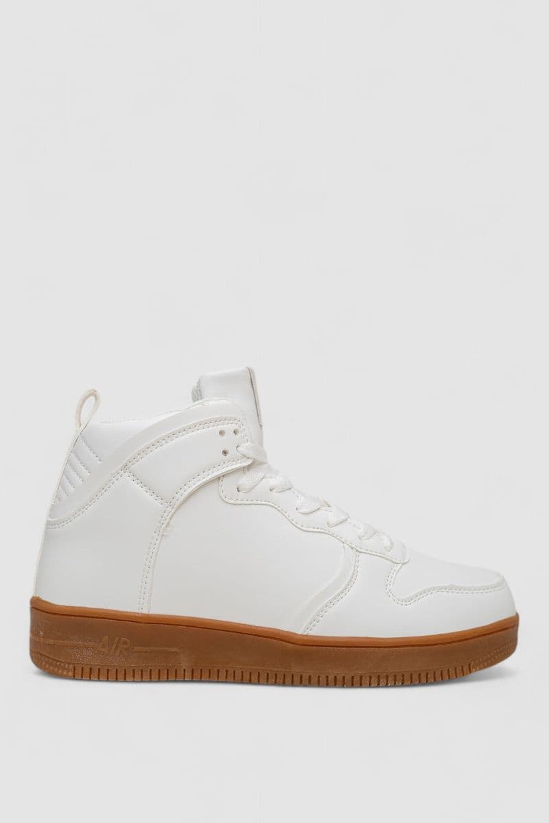 Кросівки чоловічі зимові на хутрі, колір біло-коричневий, 248RCX698 - зображення 1