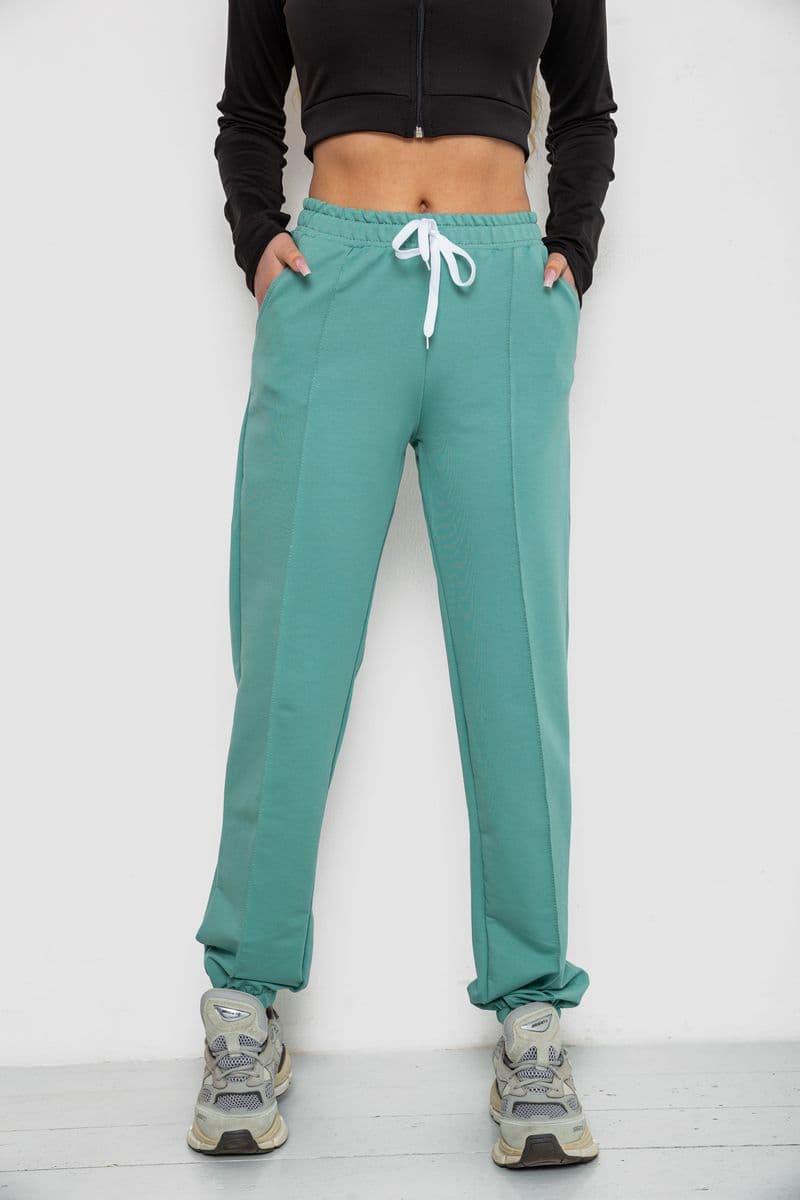 Спортивні штани жіночі, колір оливковий, 247R4670-1 - зображення 1