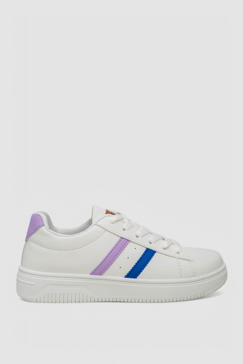 Кеди жіночі, колір біло-бузковий, 248R100 - зображення 1