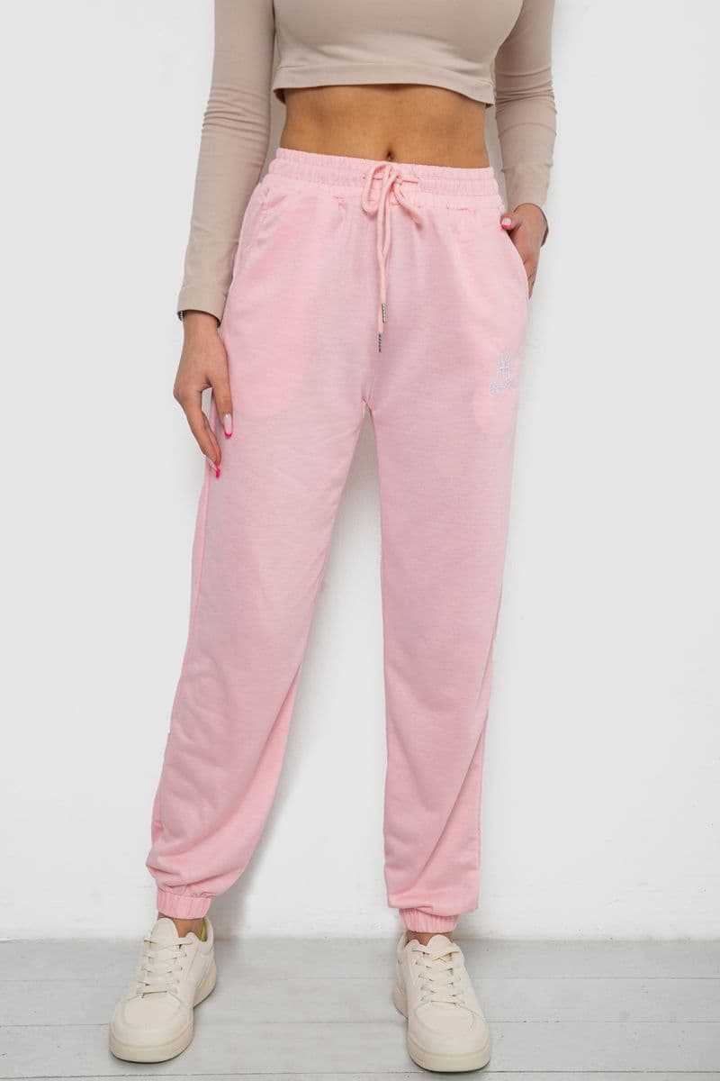Спортивні штани жіночі, колір рожевий, 238RJH019 - зображення 1