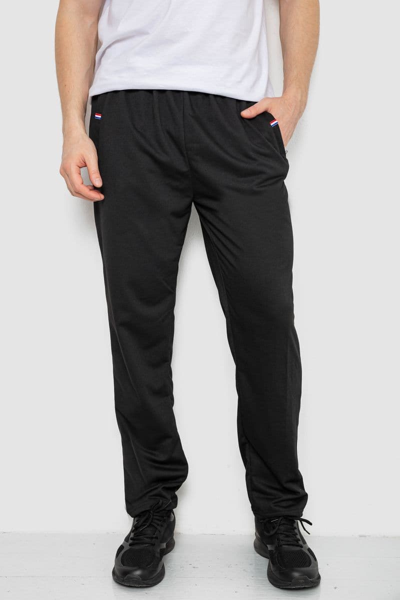 Спортивні штани чоловічі, колір чорний, 244R41745 - зображення 1