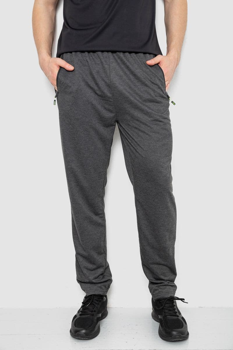 Спорт штани чоловічі, колір темно-сірий, 244RY-418 - зображення 1