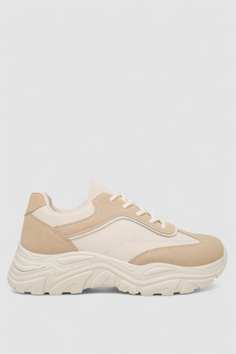 Кросівки жіночі, колір бежевий, 248RA170-3R - зображення 1