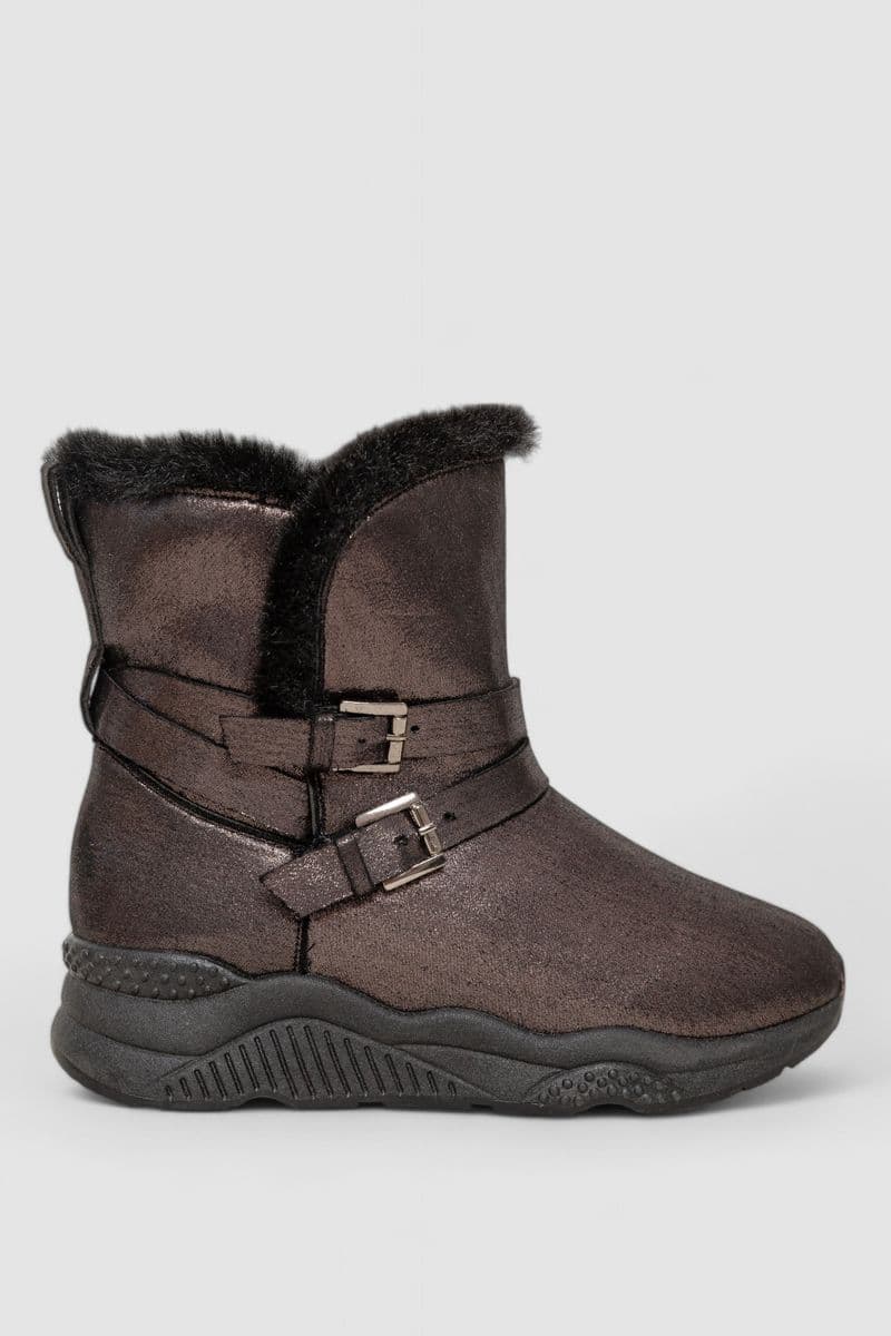 Уггі жіночі зі штучним хутром всередині, колір коричневий, 131R747 - зображення 1