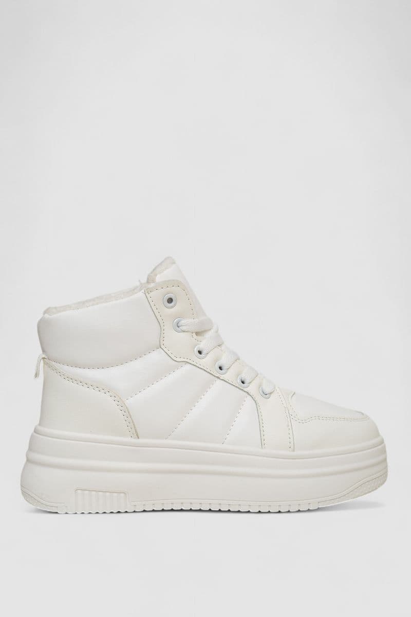 Кросівки жіночі зимові на хутрі, колір білий, 248RAM013 - зображення 1