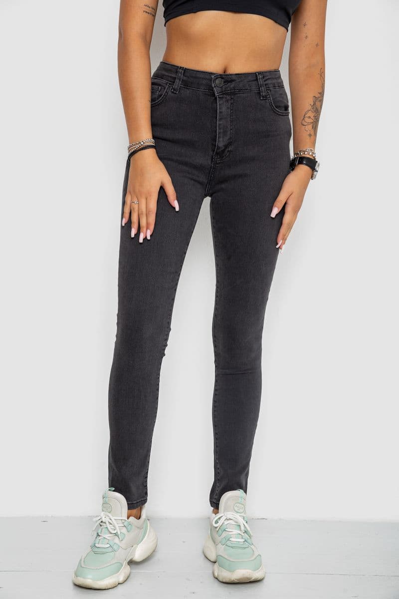 Джинси жіночі демісезонні, колір сірий, 244R2021-18 - зображення 1