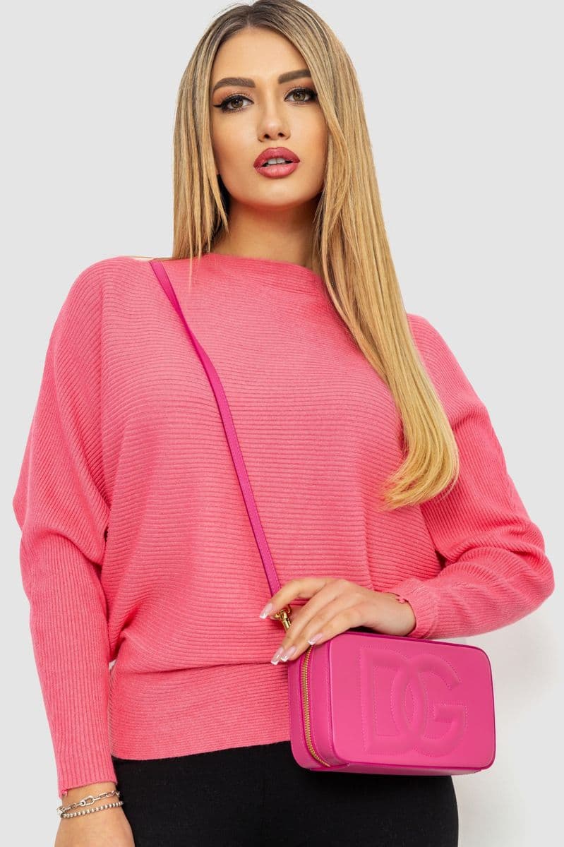 Кофта жіноча однотонна, колір рожевий, 244R2034 - зображення 1