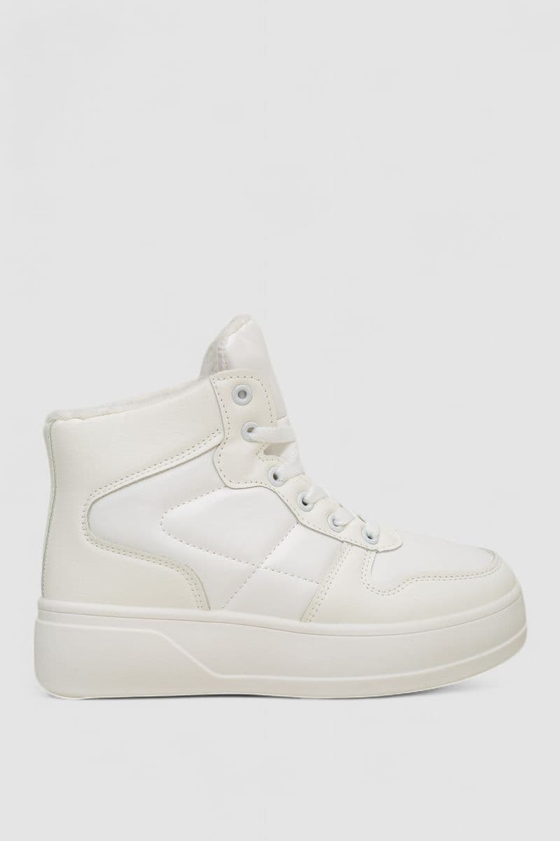 Кросівки жіночі зимові на хутрі, колір білий, 248RQT11 - зображення 1