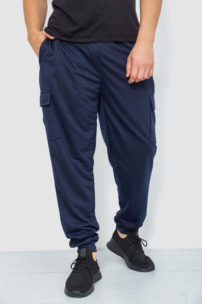 Спортивні штани чоловічі, колір темно-синій, 244R41206 - зображення 1
