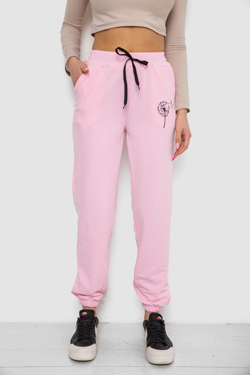 Спортивні штани жіночі, колір рожевий, 238R121 - зображення 1