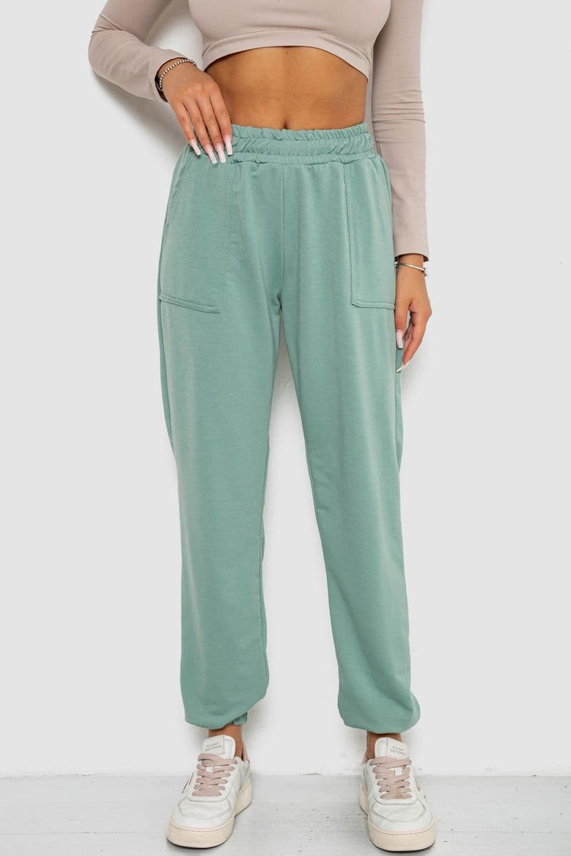 Спортивні штани жіночі, колір оливковий, 238R347-1 - зображення 1