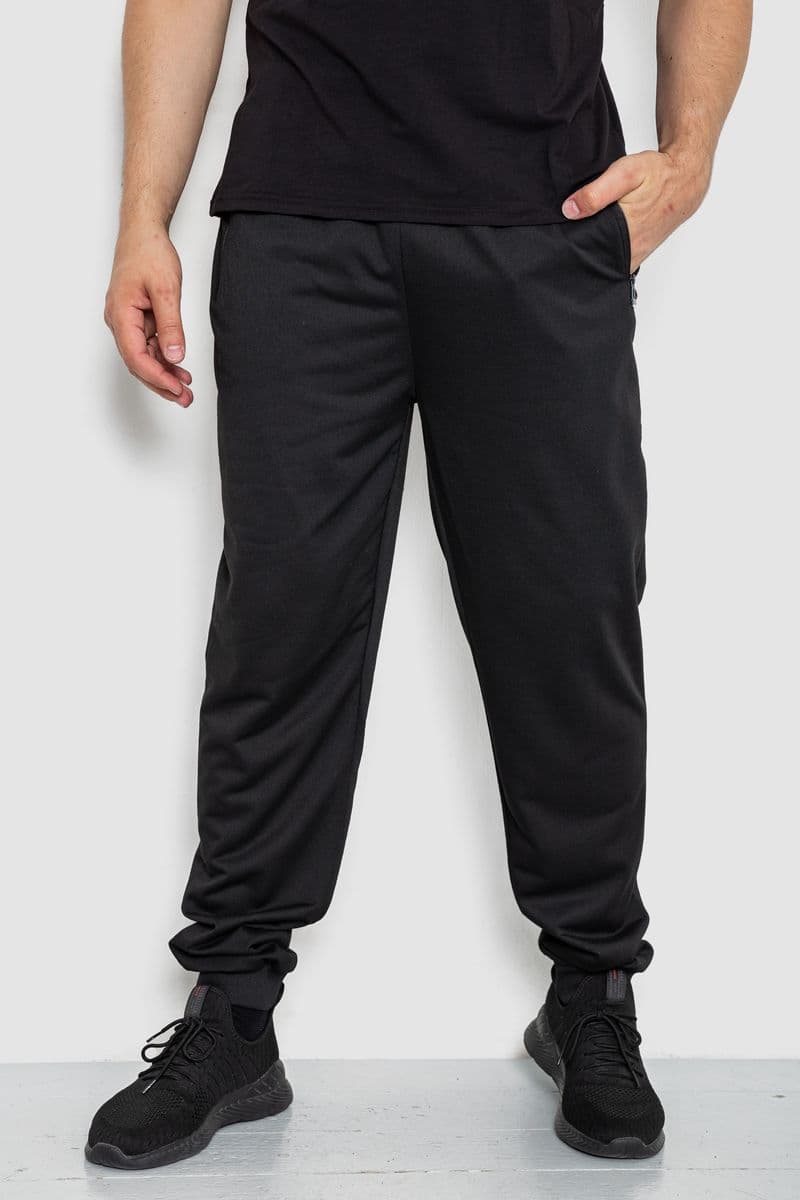 Спортивні штани чоловічі, колір чорний, 244R41512 - зображення 1