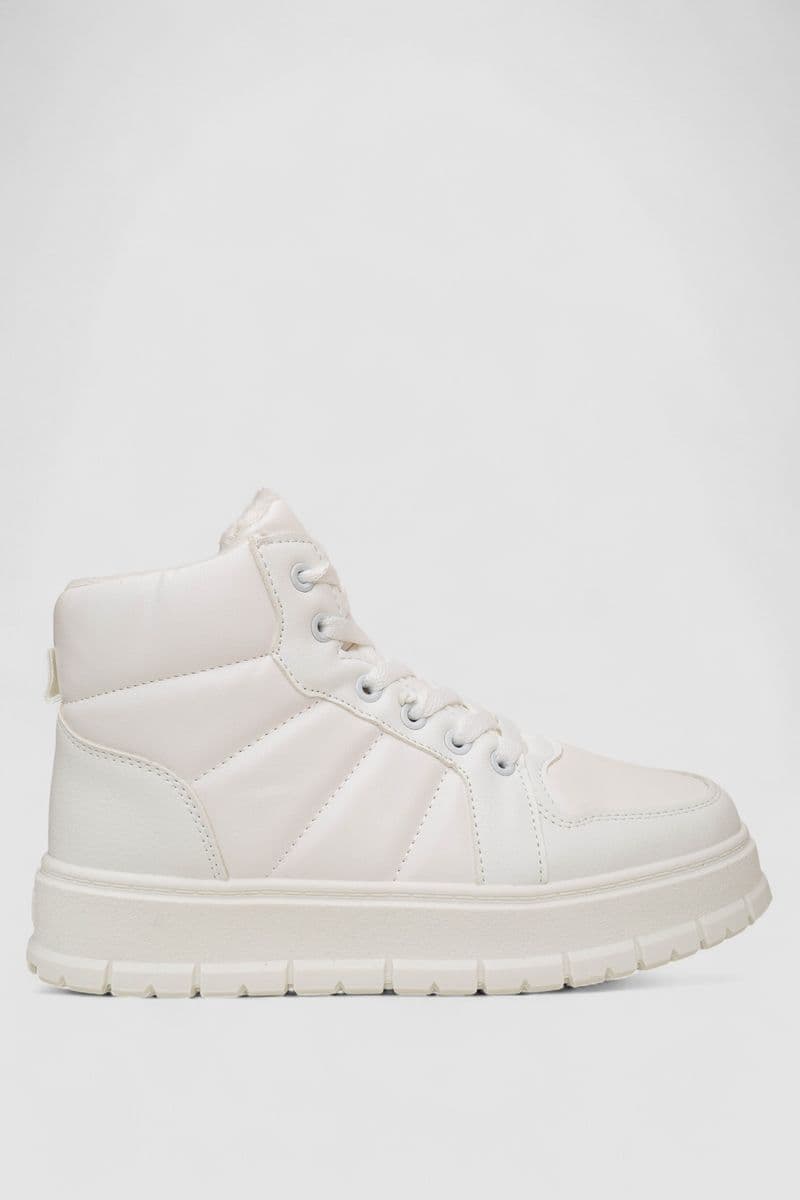 Кросівки жіночі зимові на хутрі, колір білий, 248RMB02 - зображення 1