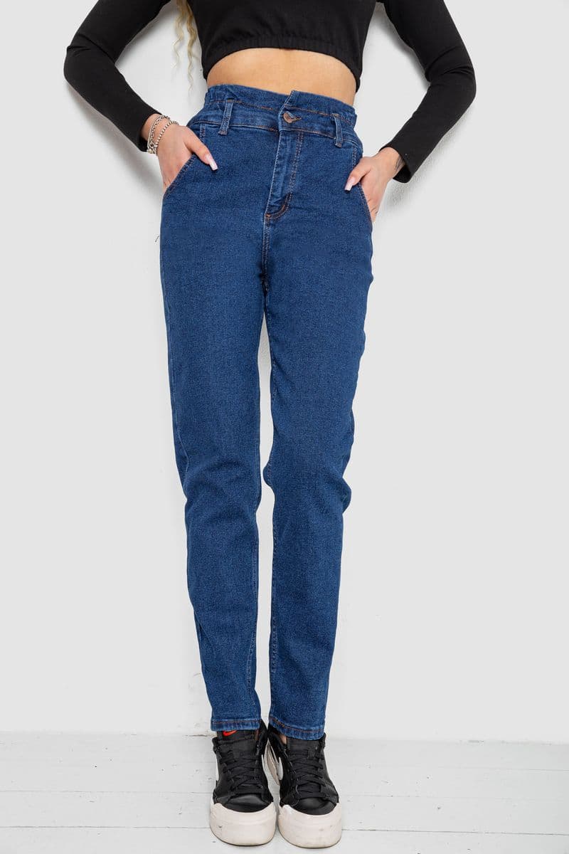 Джинси жіночі MOM, колір синій, 244R3280 - зображення 1