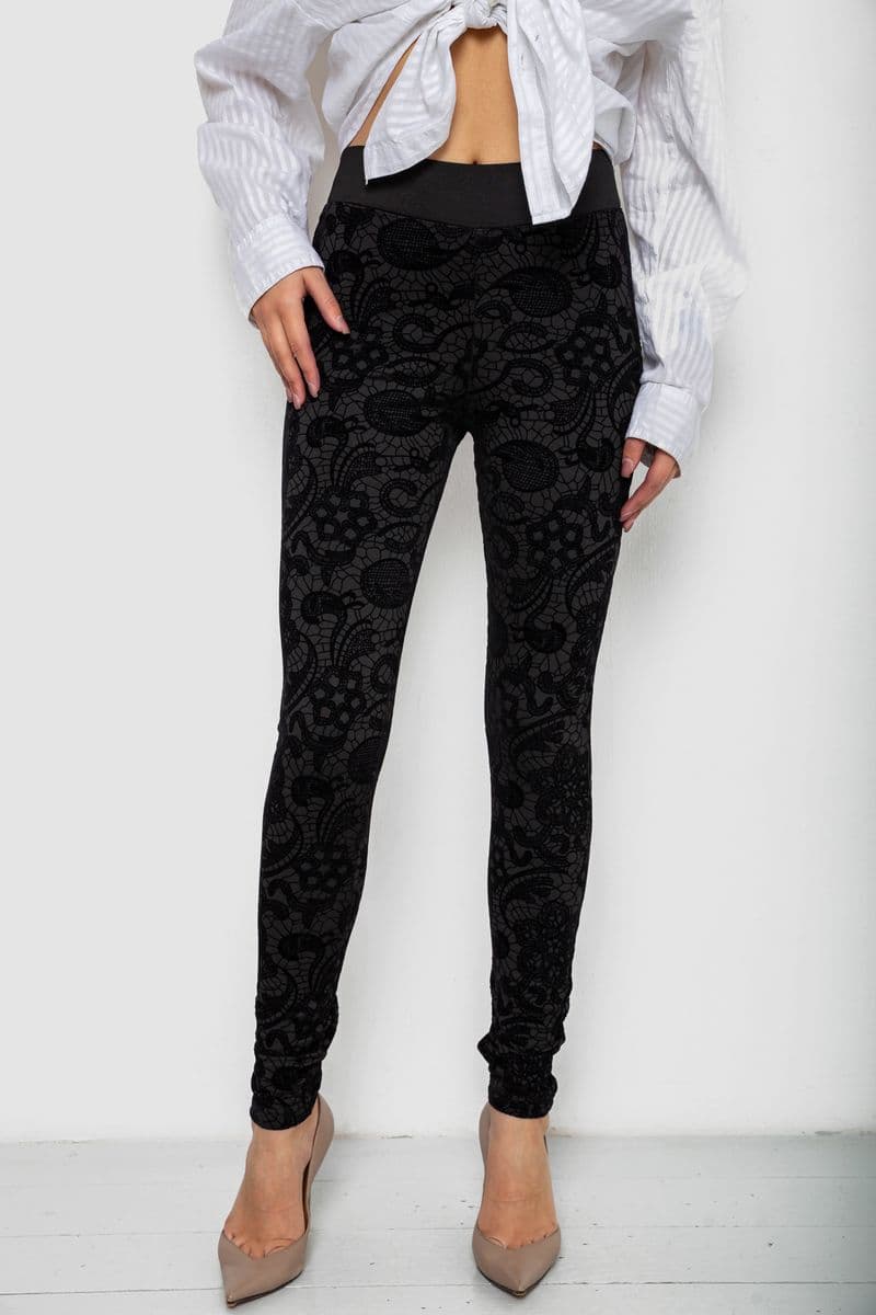 Лосини однотонні, колір чорний, 238R327-2 - зображення 1