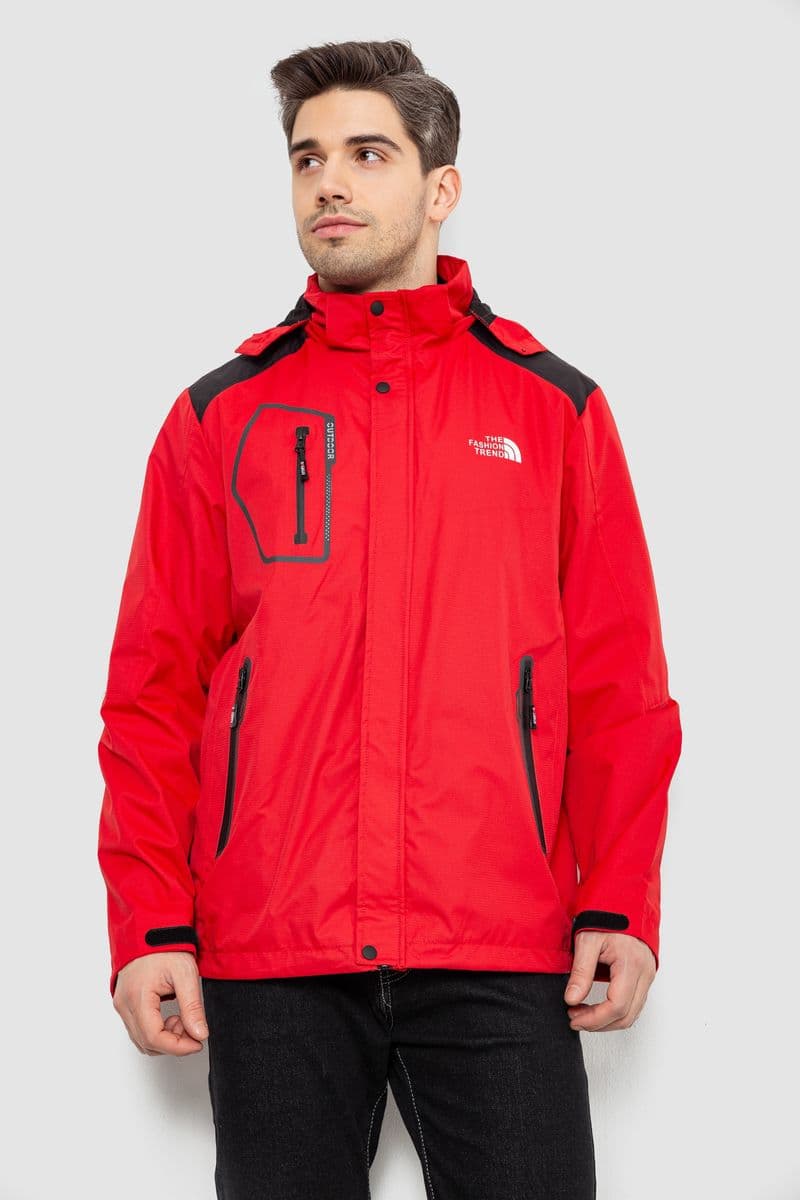 Куртка чоловіча демісезонна з капюшоном, колір червоний, 244RL-2515AL - зображення 1