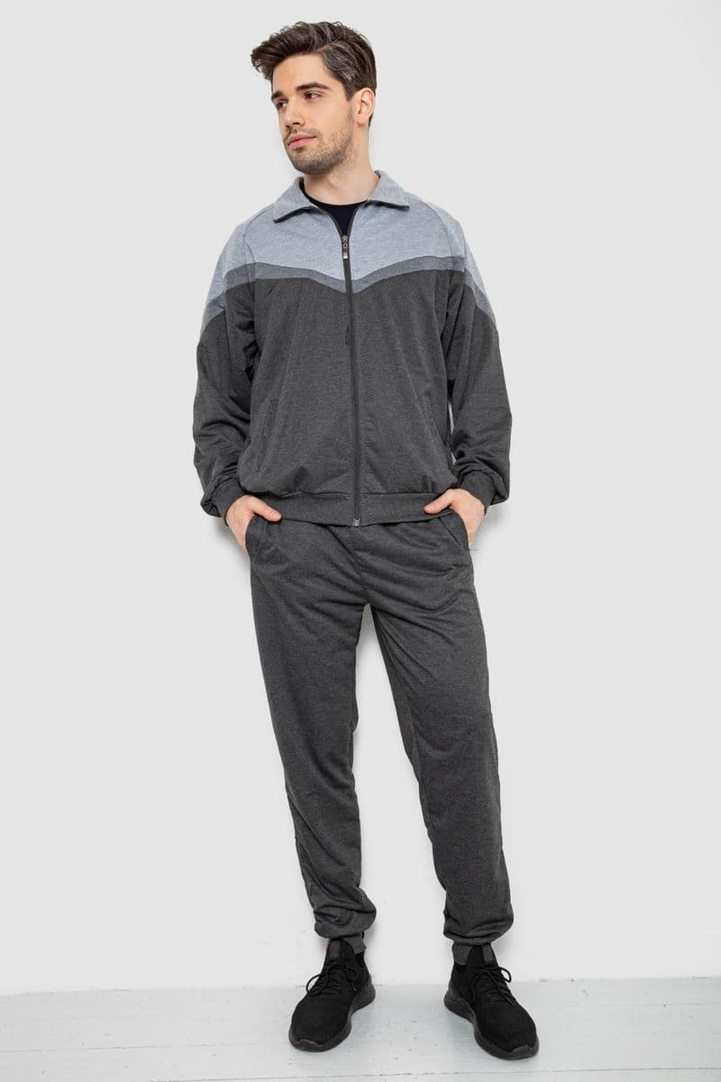 Спортивний костюм чоловічий, колір сірий, 244R9147 - зображення 1
