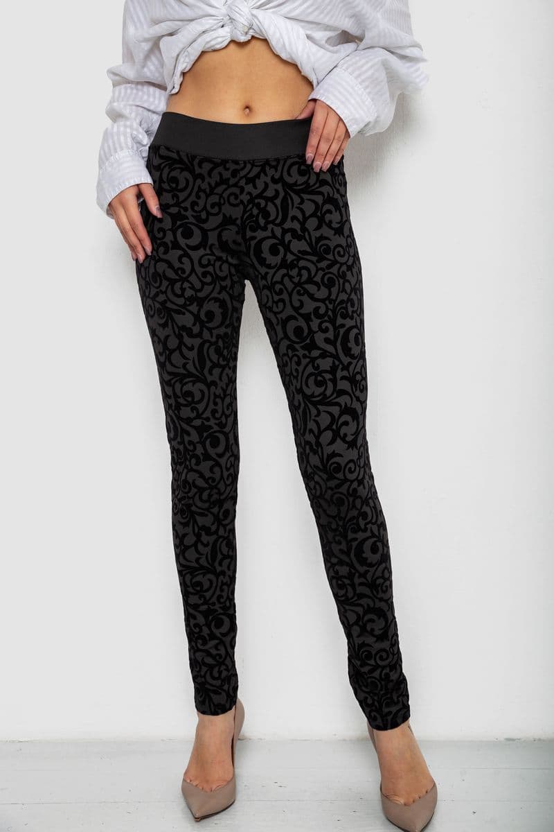 Лосини однотонні, колір чорний, 238R327-1 - зображення 1