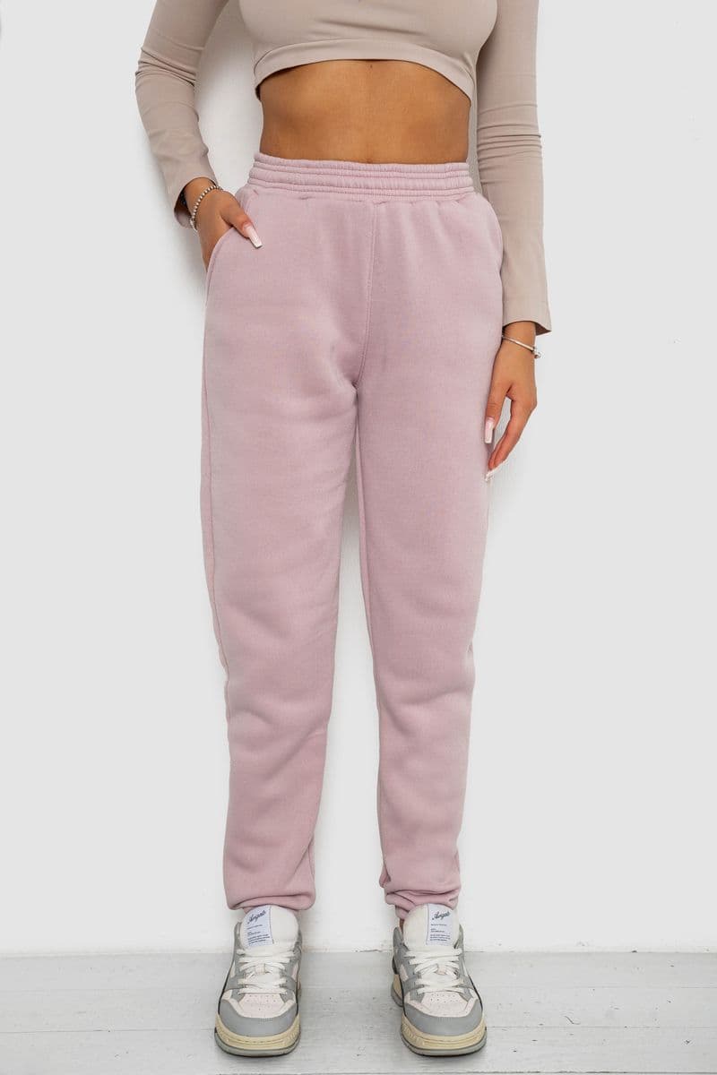 Спортивні штани жіночі на флісі, колір світло-пудровий, 238R57828 - зображення 1