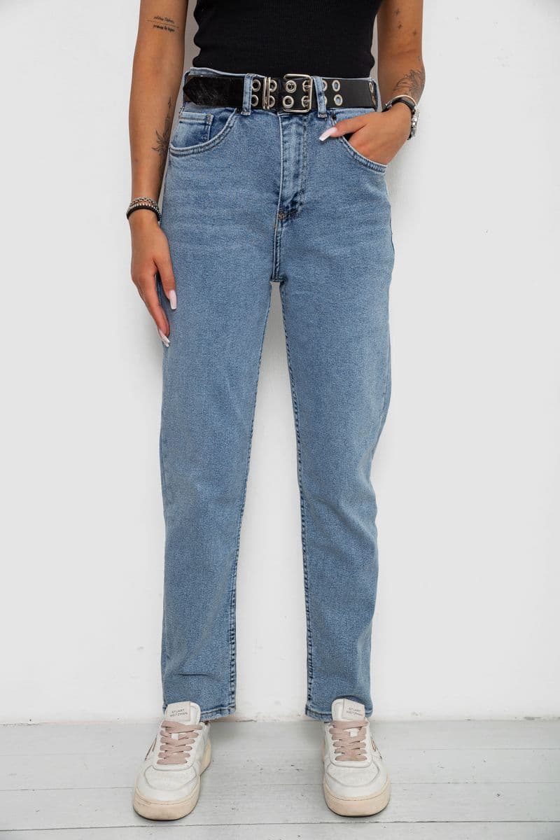 Джинси жіночі, колір блакитний, 244R00579 - зображення 1