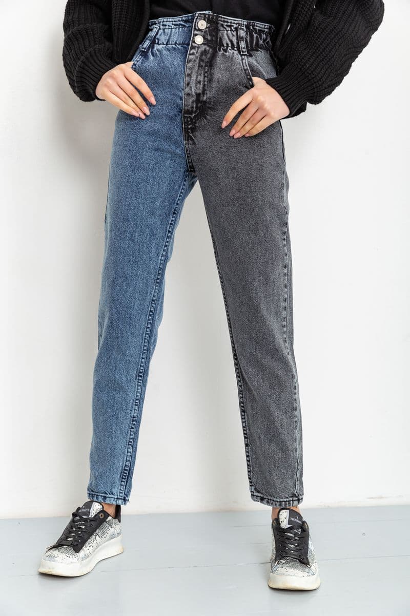 Джинси жіночі MOM, колір синьо-сірий, 164R2158 - зображення 1