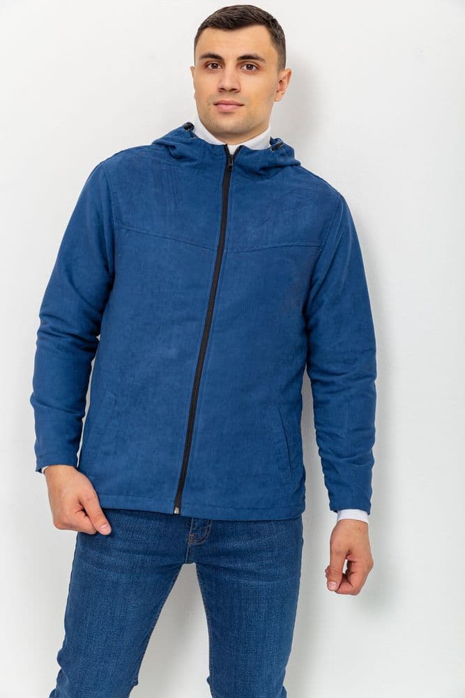Вітровка чоловіча на блискавці, колір синій, 131R3009 - зображення 1