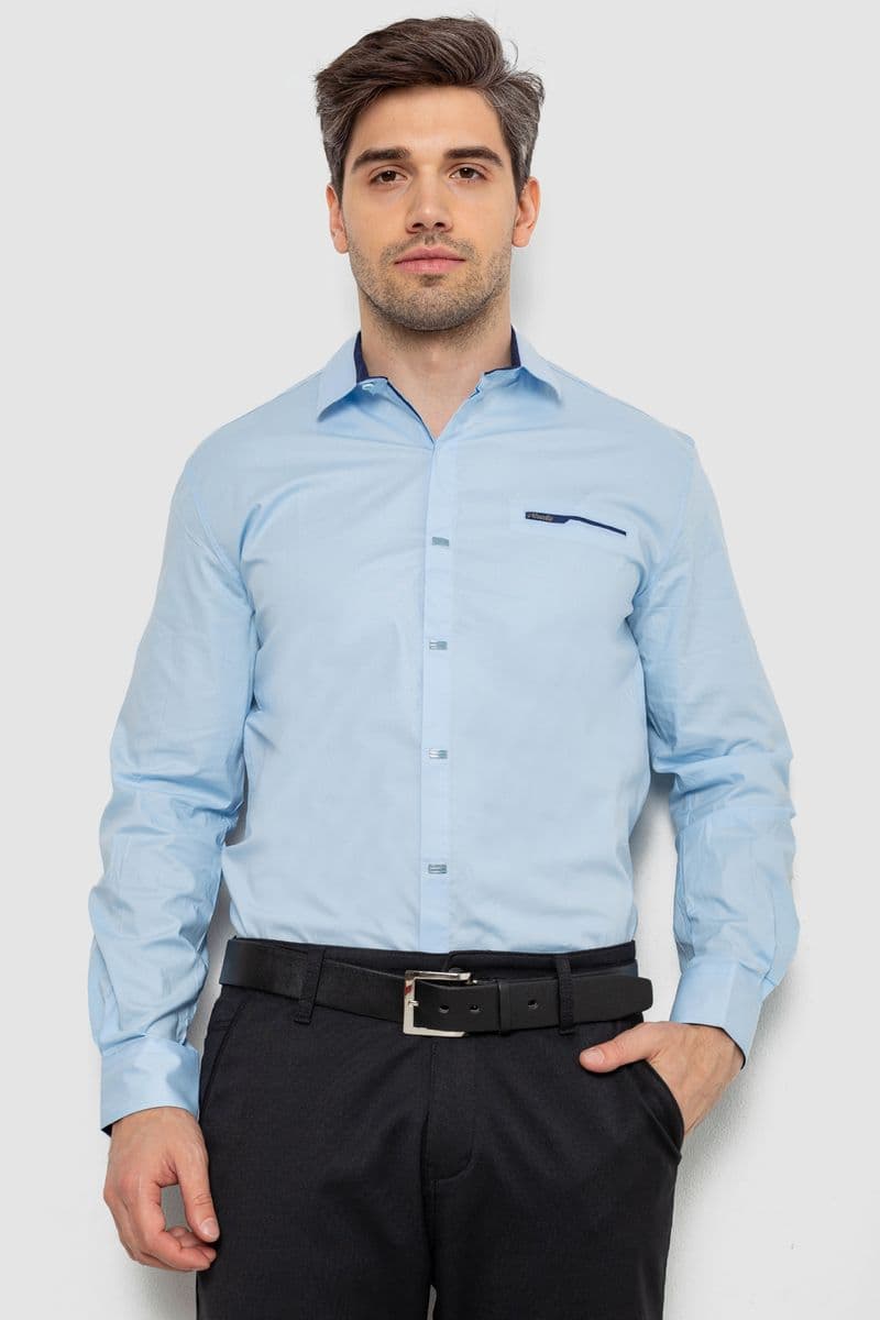 Сорочка чоловіча, колір блакитний, 214R7008 - зображення 1