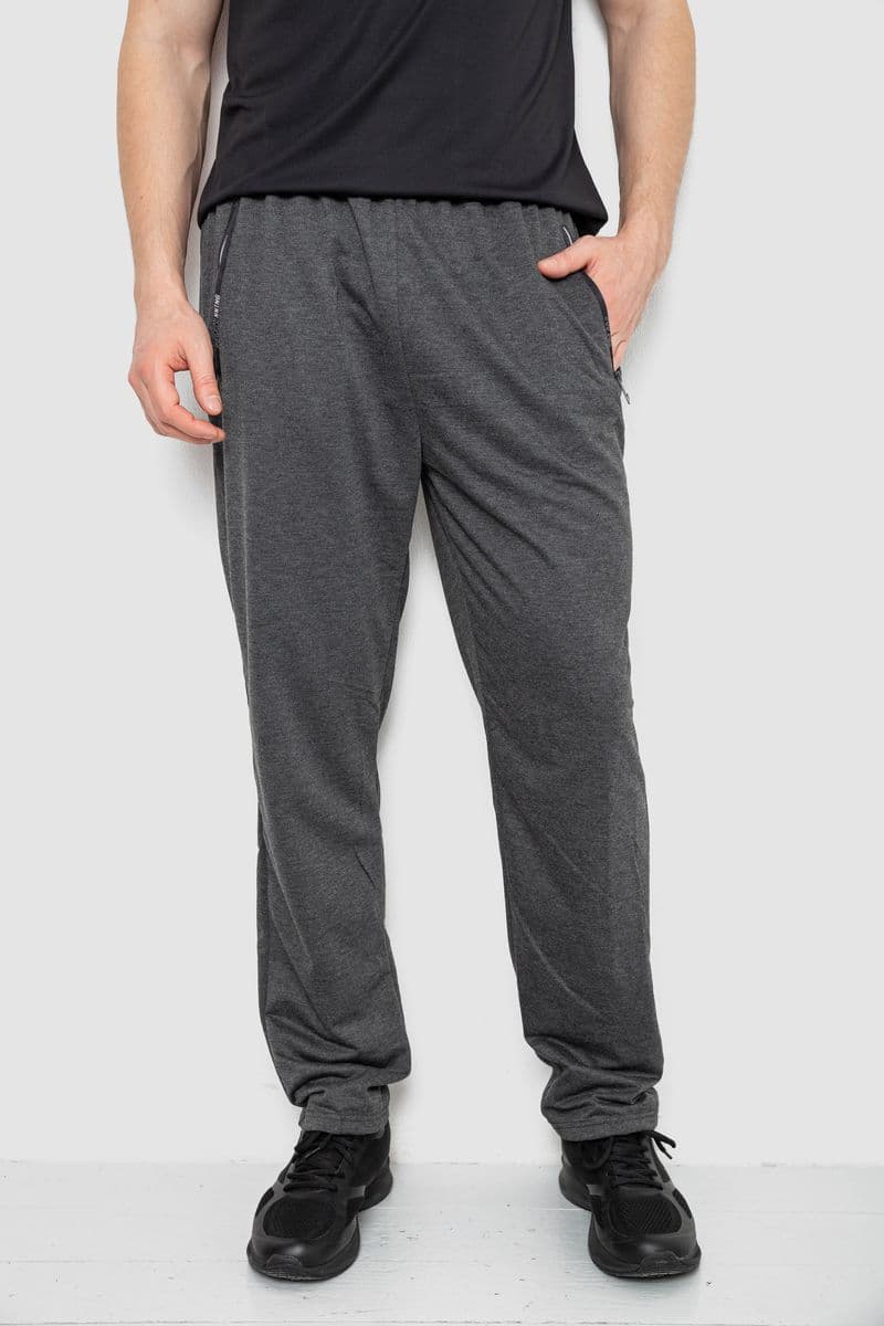 Спорт штани чоловічі, колір темно-сірий, 244R401 - зображення 1