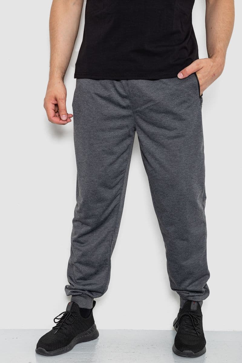 Спортивні штани чоловічі, колір темно-сірий, 244R41512 - зображення 1