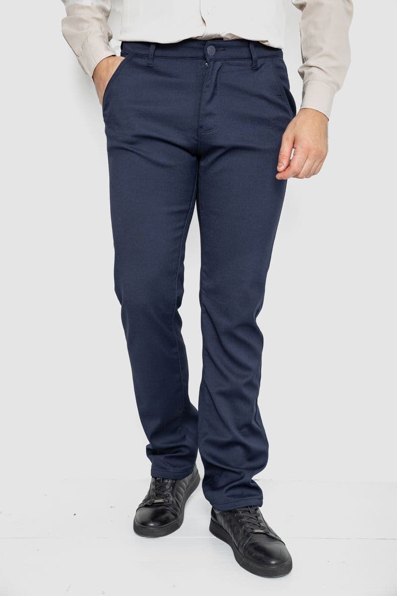 Штани чоловічі класичні, колір темно-синій, 244RFH313-2 - зображення 1