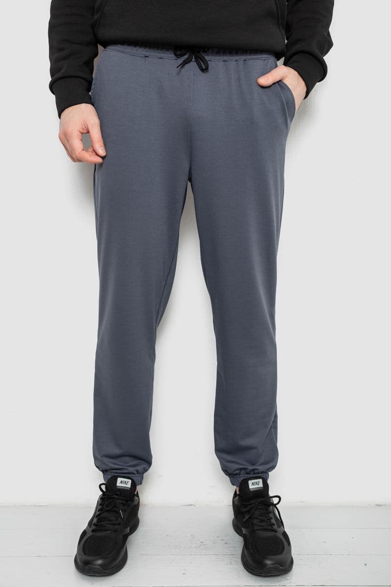 Спортивні штани чоловічі двонитка, колір сірий, 241R8003 - зображення 1