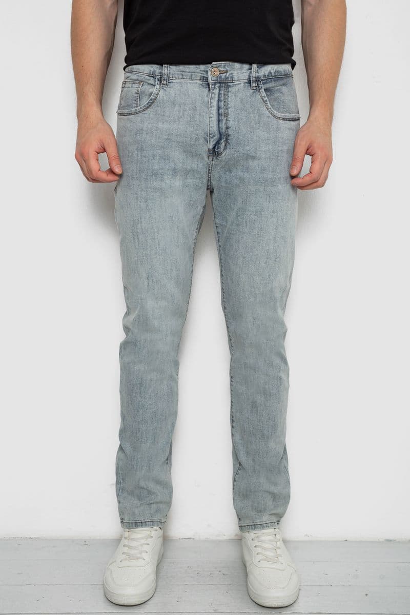 Джинси чоловічі прямі, колір сірий, 244R091220-1 - зображення 1