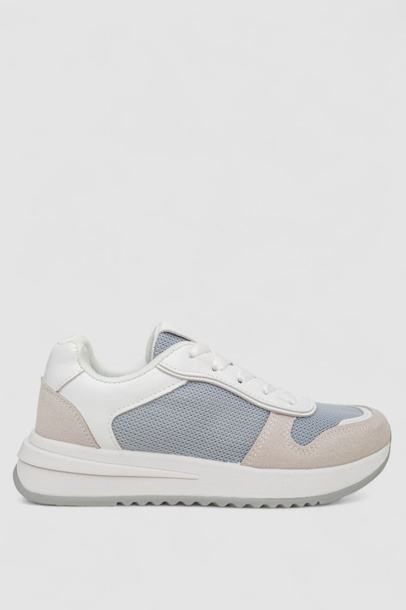 Кросівки жіночі, колір біло-сірий, 248RG70-7R - зображення 1