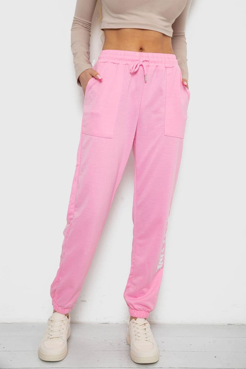 Спортивні штани жіночі, колір рожевий, 238RJH015 - зображення 1