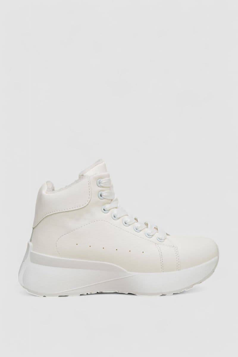 Кросівки жіночі зимові на хутрі, колір білий, 248RXM22 - зображення 1