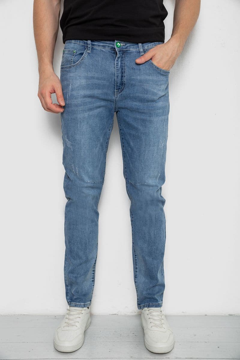 Джинси чоловічі прямі, колір блакитний, 244R091220-2 - зображення 1