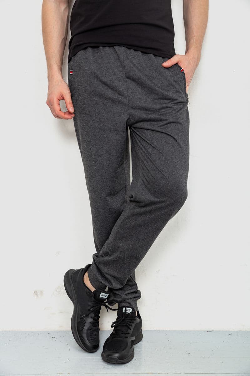 Спортивні штани чоловічі, колір темно-сірий, 244R4770 - зображення 1