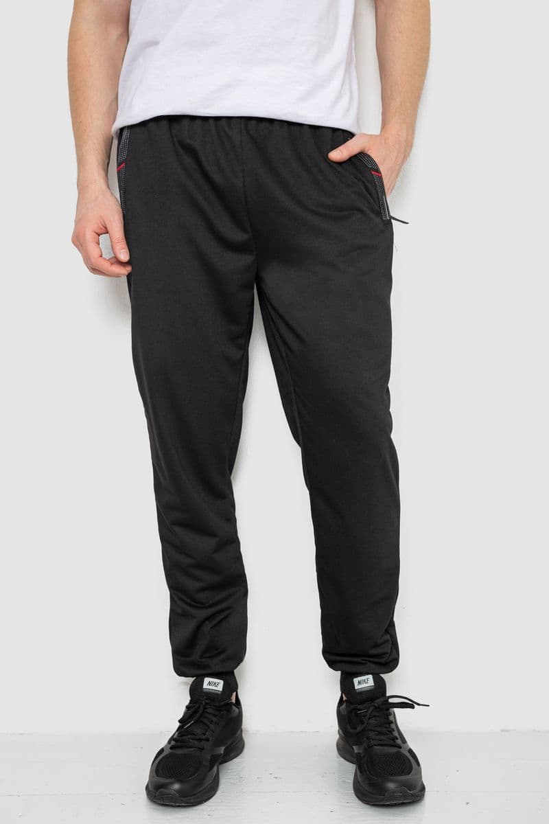 Спортивні штани чоловічі, колір чорний, 244R41669 - зображення 1