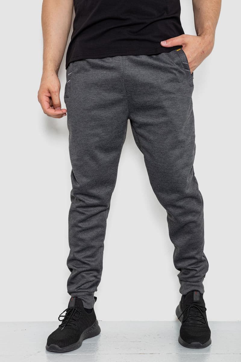 Спорт штани чоловічі, колір темно-сірий, 244R41622 - зображення 1
