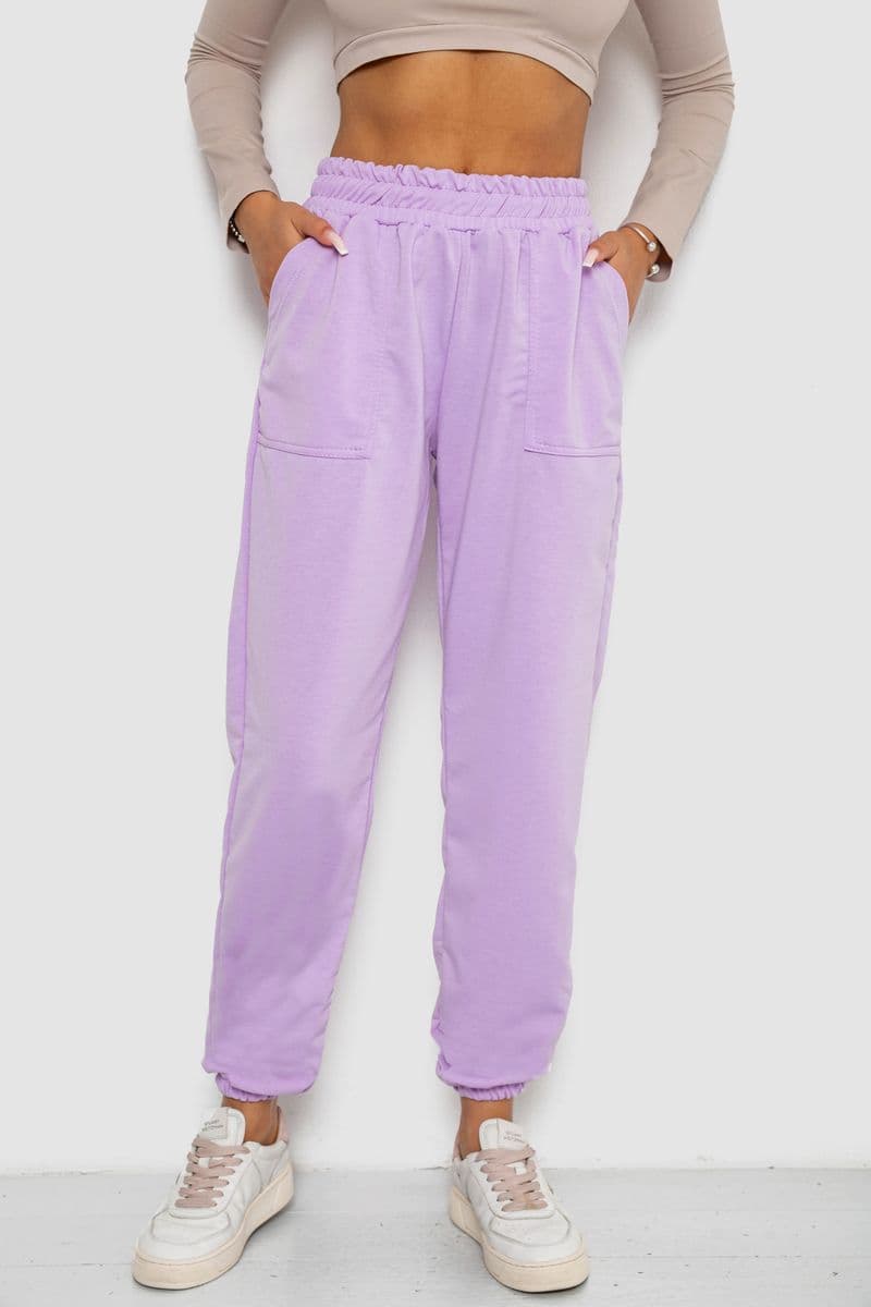 Спортивні штани жіночі, колір бузковий, 238R347-1 - зображення 1