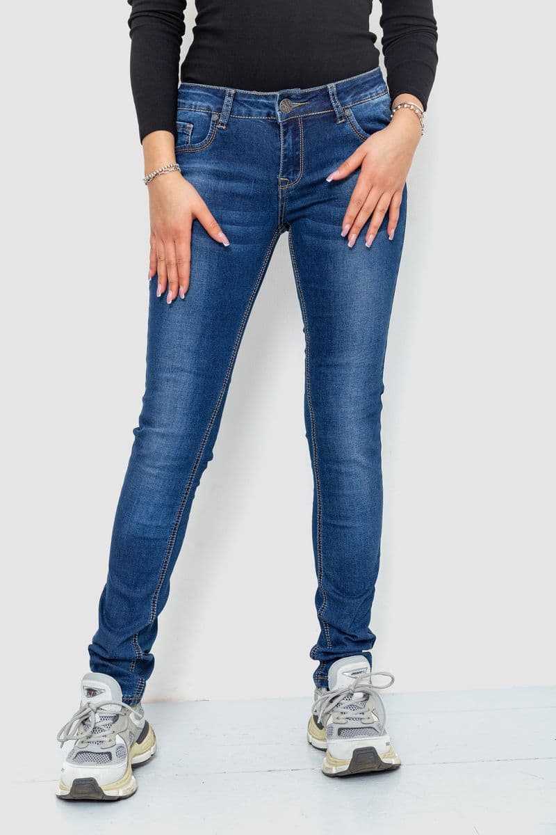 Джинси жіночі, колір синій, 244RA604 - зображення 1