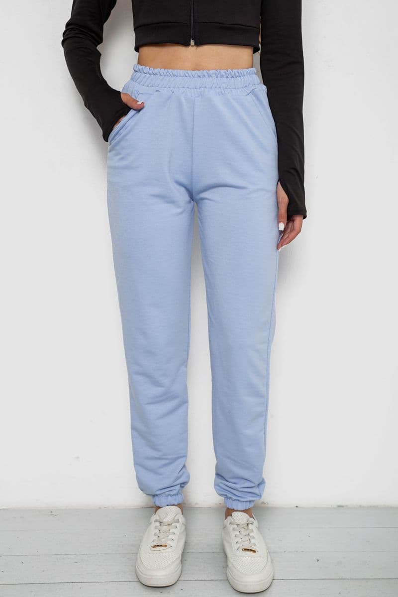 Спортивні штани жіночі, колір блакитний, 238R345-1 - зображення 1